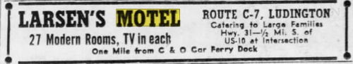 Nova Motel (Larsens Tourist Court) - Sept 1961 Ad (newer photo)